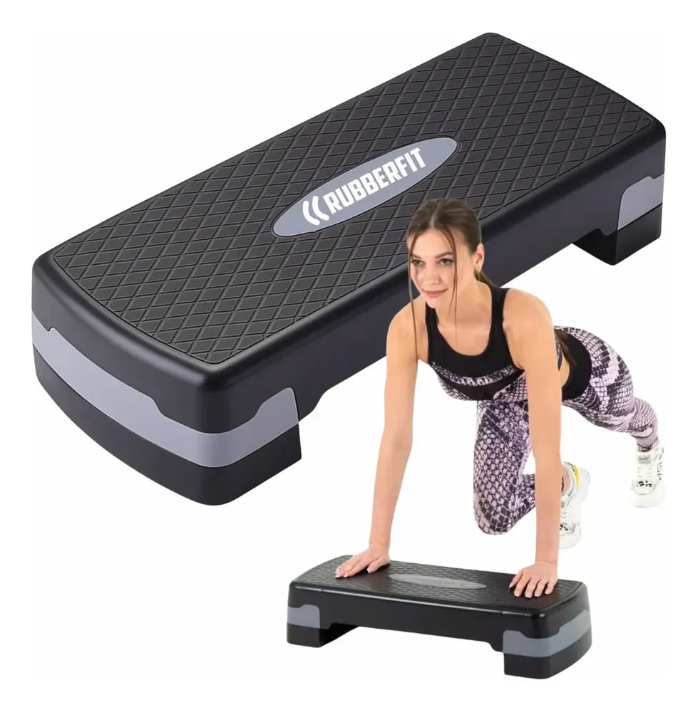 Step Academia Profissional Rubber Fit com Altura Ajustável